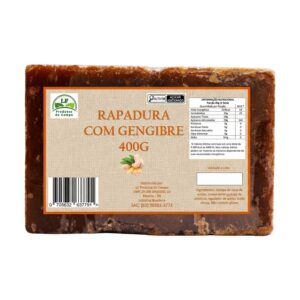 Rapadura com gengibre 400g - Pacote com 06