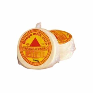 Queijo Meia Cura Triangulo Mineiro peça de 1 kg  Pacote com 06
